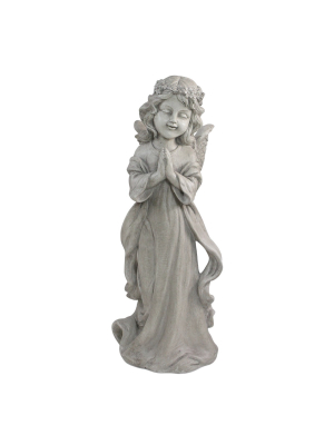 Northlight 21" Angel Standing In Prayer Outdoor Garden Planter Statue