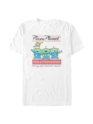 Men's Toy Story Pizza Planet Aliens T-shirt