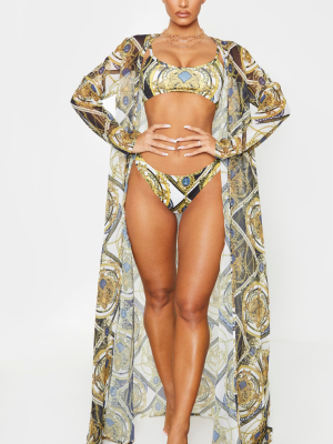 Multi Chain Beach Kimono