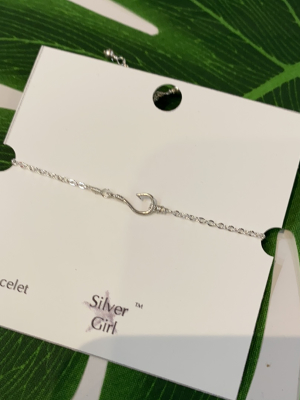 Silver Girl Adjustable Hook Bracelet