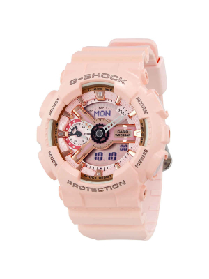 Casio G-shock Digital Dial Pink Resin Ladies Watch Gmas110mp-4a1