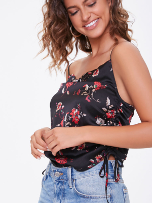 Satin Floral Print Cami