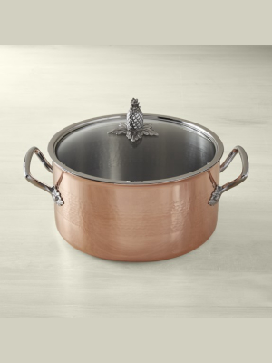 Ruffoni Omegna Cupra Hammered Copper Stock Pot, 8-qt.