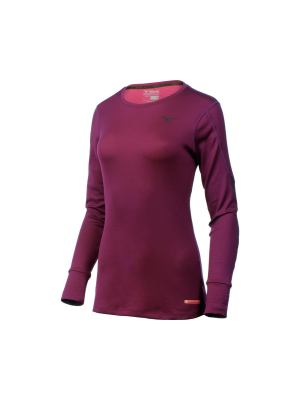 Mizuno Women's Breath Thermo Base Layer Long Sleeve Running Shirt