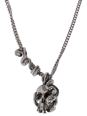 Alexander Mcqueen Skull Pendant Necklace