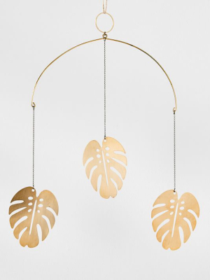 Pauline Stanley Studio Brass Wall Hanging - Monstera Leaf