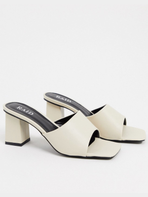 Raid Pia Mules In Cream