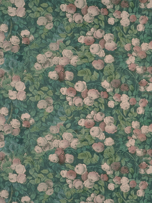 Rose Mosaic Forest Fabric