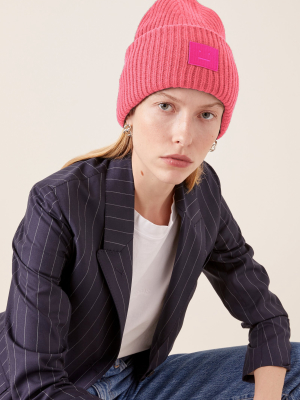 Pansy Gd Face Ribbed Wool Beanie