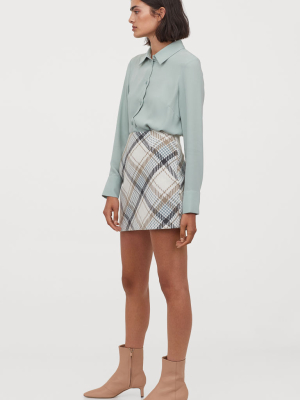 Short Wool-blend Skirt