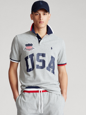 The Custom Slim Fit Usa Polo Shirt