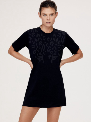 Leopard Eyes T-shirt Dress