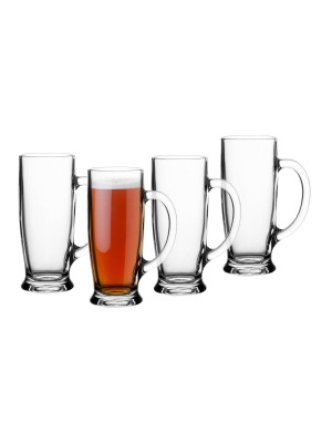 18oz 4pk Glass Craft Beer Mugs - Cathy's Concepts