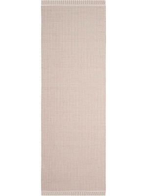 Montauk Fringe Ivory/gray Runner Rug