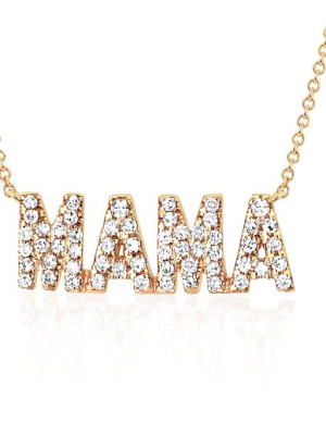 Ef Collection Mini Diamond Mama Initial Necklace