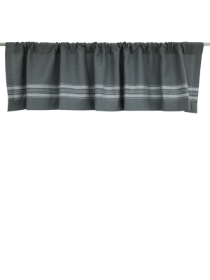 15"x54" Striped Window Valance Gray/cream - Threshold™