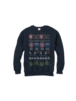 Men's Marvel Ugly Christmas Avengers Winter Sweatshirt