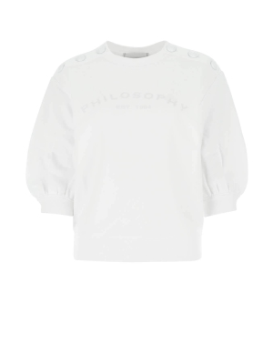 Philosophy Di Lorenzo Serafini Logo Cropped Sleeve Sweatshirt