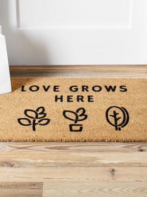 Nickel Designs Doormat - Love Grows Here