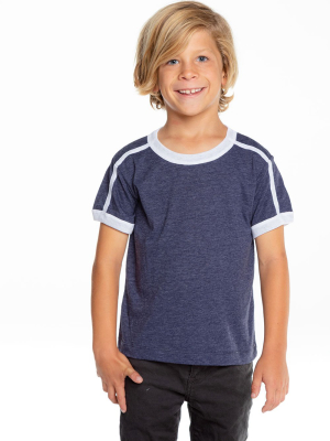 Boys Recycled Vintage Jersey Contrast Binding Short Sleeve Tee