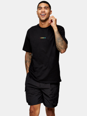 London Rainbow T-shirt In Black