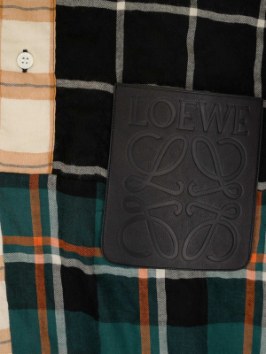 Loewe Check Panelled Hooded Overshirt