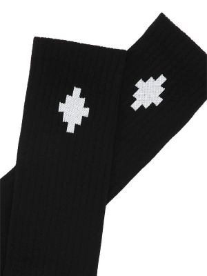 Marcelo Burlon County Of Milan Logo Embroidered Socks