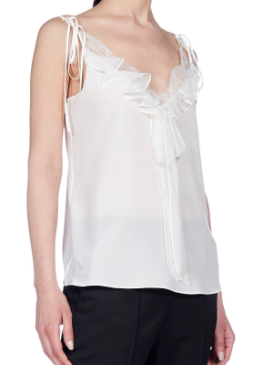 Alexander Mcqueen Lace-trim Draped Vest