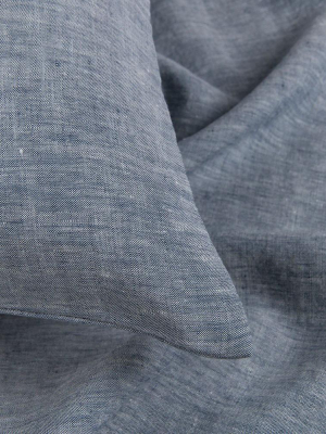 Blue Melange Linen Bedding - Yarn Dyed