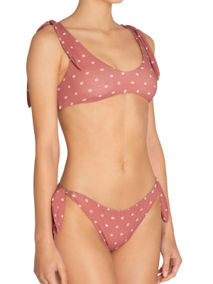 Eberjey Dotty Noelle Bikini Top - Sunset Rose/corallo