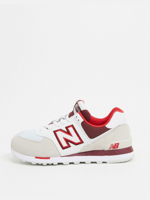 New Balance 574 Sneakers In Cream Suede