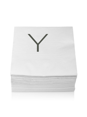 Monogram Cocktail Napkin, Y (set Of 50)