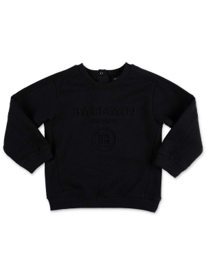 Balmain Kids Logo Embossed Sweatshirt