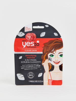 Yes To Detoxifying Charcoal 3-in-1 Mask Scrub & Cleanser (single Use)