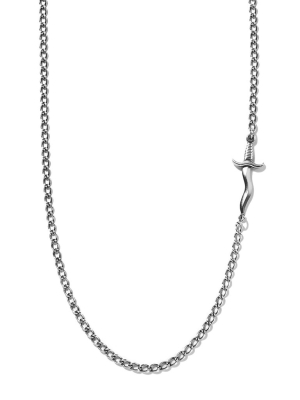 Embedded Dagger Necklace