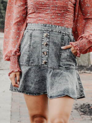 Leighton Button Down Skirt