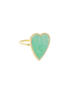 Heart Ring - Green Turquoise