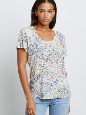 The Luna Scoop Neck - Rainbow Cheetah