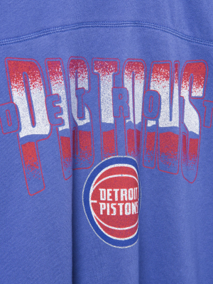 Women's Pistons Courtside Cropped Tee