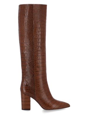 Paris Texas Embossed Block Heel Boots