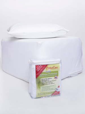 Twin Xl Zippered Mattress Protector With Pillow Protector - Protectease