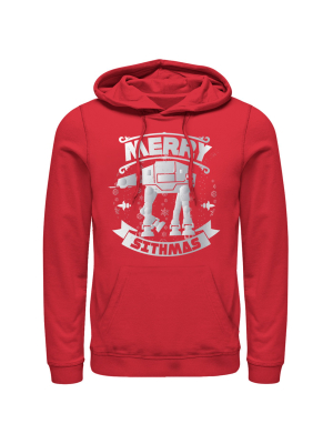 Men's Star Wars Christmas Sithmas At-at Pull Over Hoodie