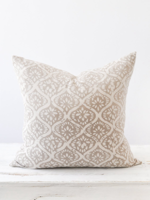 Motif Floral Block Print Pillow