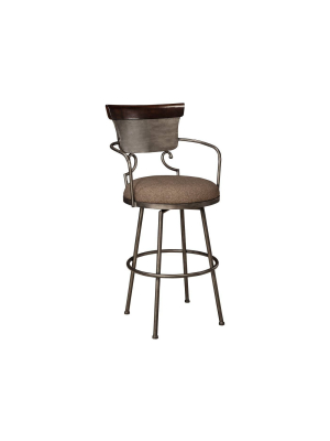 24.25" Moriann Upholstered Barstool Metal - Signature Design By Ashley