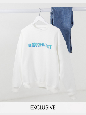 Local Heroes Oversized Co-ord Sweatshirt With Disconnect Slogan