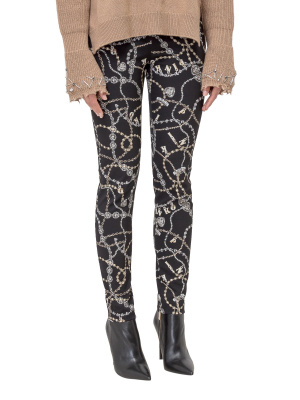 Pinko Jewel Print Skinny Leg Pants