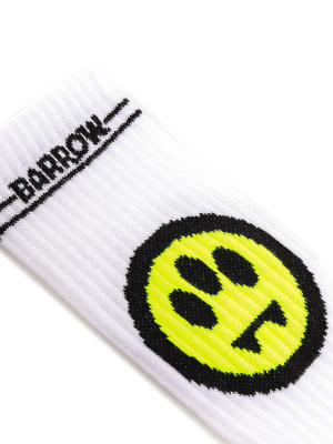 Barrow Smile-jacquard Ribbed Knit Socks