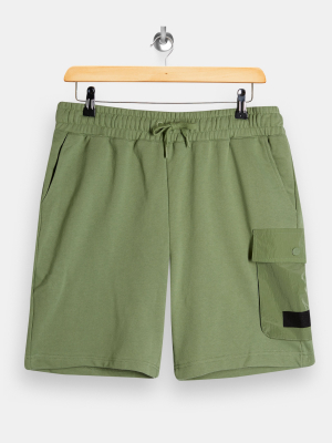 Topman Ltd Green Jersey Shorts