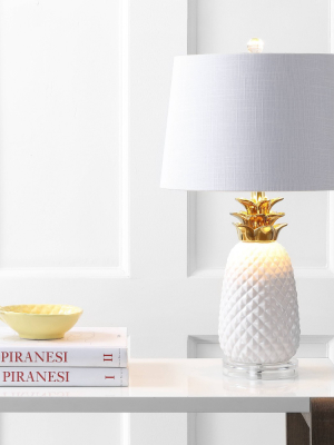 23" Ceramic Pineapple Table Lamp (includes Energy Efficient Light Bulb) - Jonathan Y