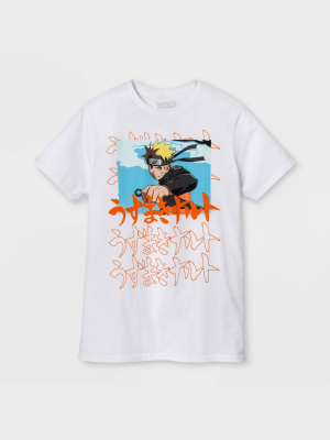 Men's Naruto Short Sleeve Graphic T-shirt - White